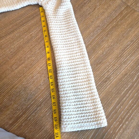 Theory Mesh Fine Chainette Knit Sweater Cream Size S - Picture 7 of 8